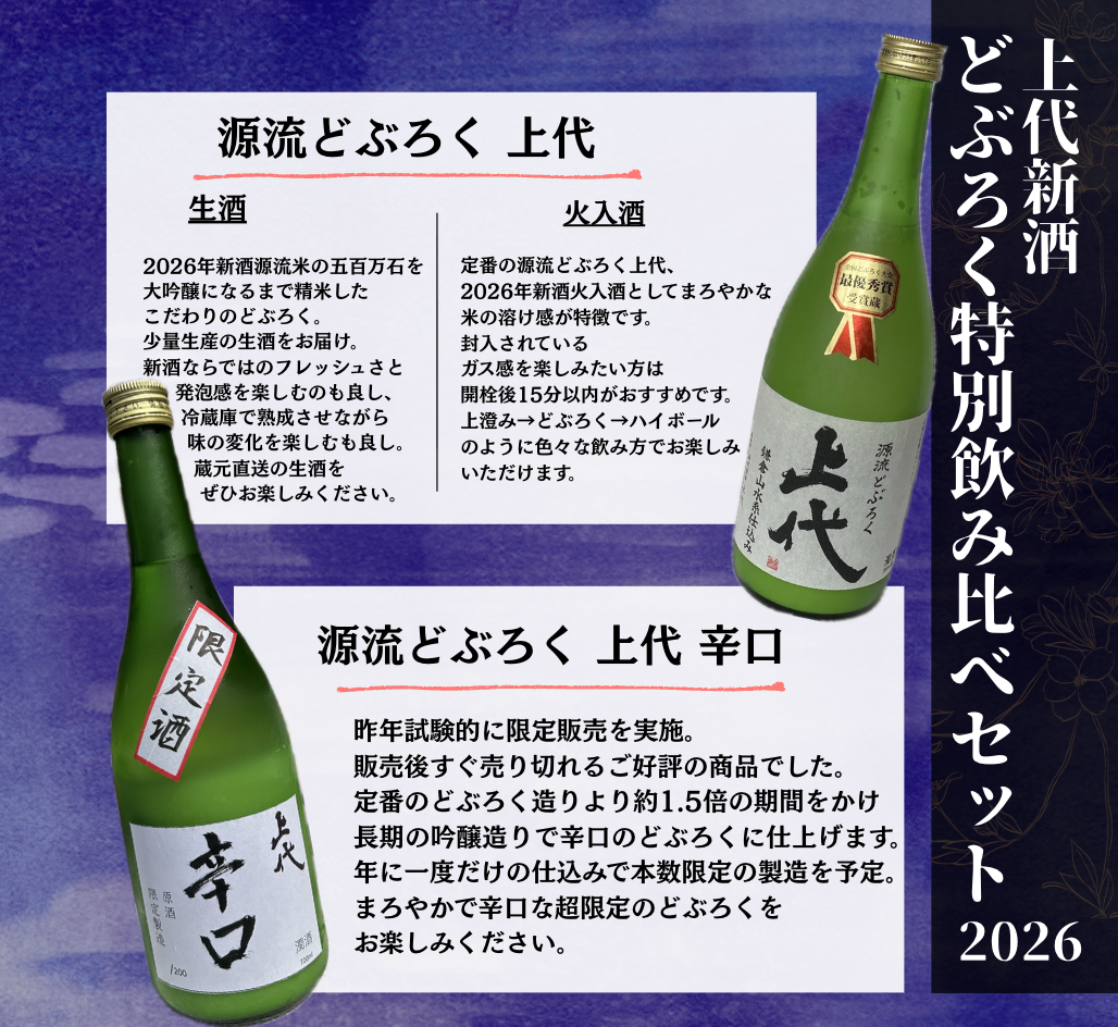 【限定販売】どぶろく上代飲み比べセット